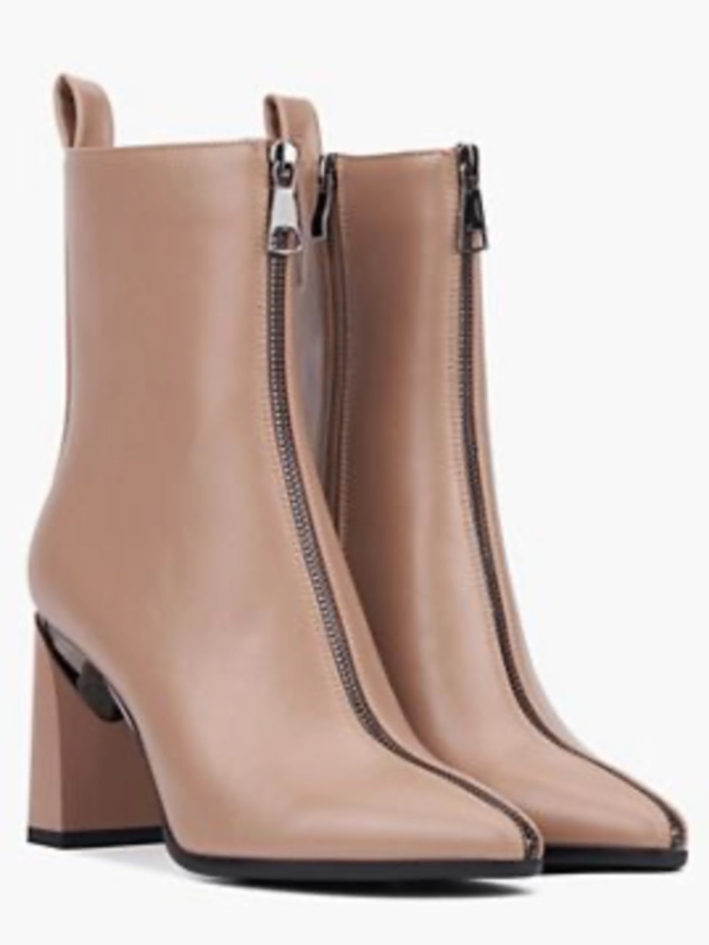Torgeis Hyde Front Zipper Ankle Bootie 'Biege' Size 10